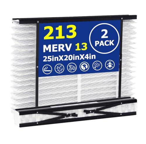 ShueBee 213 Replacement Filter Compatible with AprilAire Whole House Air Purifier 1210, 1620, 2210, 2216, 3210, 4200 Furnace Air Purifier, MERV 13 Filters, Size: 20x25x4, 2 Pack
