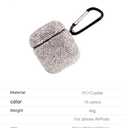 4 x Sparkly Diamond Case for AirPods with Keychain, Shockproof Protective Premium Bling Rhinestone Cover Skin Compatible with AirPods Charging Case 2 & 1(White C18)