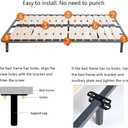 2 PCS Metal Adjustable Height Bed Frame Support Leg, Steel Bed Frame or Wooden Bed Center Slat Support Leg, Sofa Furniture Cabinet Feet Support Leg (5.9"-8.6")