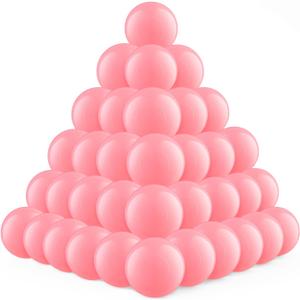 Clear Ball Pit Balls - Crush Proof Plastic Toy Balls for Boys and Girls (100 PACK, pink)