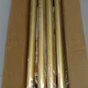 ZYRW Gold Curtain Rods, Room Darkening Rod for Windows 48 to 90 Inches(4-7.5Ft), Wrap Around Curtain Rods, Heavy Duty Blackout Drapery, Modern Decorative Window Treatment Rod, Gold