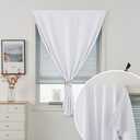 self Adhesive Curtains Portable Blackout Curtain Simple and Easy to Install Bedroom Window Thermal Lnsulated Kitchen Room Darkening Black Small Drapes, 59" W X 71" L, White, 1 Panel