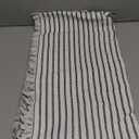 ZWJD Throw Pillow Covers 18x18Set of 2 Striped Pillow Covers with Fringe Chic Cotton Decorative Pillows Square Cushion Covers for Sofa Couch Bed Living Room Farmhouse Decor (Navy)