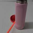 Owala FreeSip Insulated Stainless Steel Water Bottle with Straw for Sports and Travel, BPA-Free Sports Water Bottle, 24 oz, Pink, Angel Food Cake