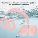 Adhiper 3-in-1 Silicone Case Sweat Covers for Sony WH-1000XM6 Headphones Accessories, XM6 Cover Silicone Ear Pads Covers & Headband Cover & Ear Cups Protector, Washable & Sweatproof - Pink