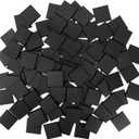 60PCS 50mm/1.97inch Textured Plastic Black Square Miniature Bases, Model Base for Gaming Miniatures or Wargames Table Top Games