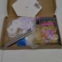 Balloon Column Stand with 102 Balloons, Balloon Column Kit Set of 2, Metal Balloon Tower Stand with Base for Floor, Height Adjustable from 1.57 to 7 Ft, For Party Decorations (Black Gold Gold Confetti)