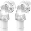 2 Packs Replacement Swivel Elbow Connector for Airfit F20 F30, FSA HSA Eligible, QuiteAir Elbow Quick-Release,Great-Value CPAP Supplies by Medihealer