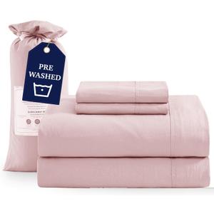 Casa Platino Bedding - Soft, Breathable Microfiber Cooling Twin Sheet Set, Hydro-Brushed, Deep Pockets - Sepia Rose