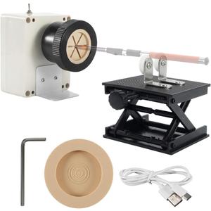 Fishing Rod Repair Kit for Rod Building & Epoxy Drying, Adjustable Speed Wrapping and Winding Tool with Rubber Chuck & Heavy-Duty Stand, Professional Rod Repair Kit
