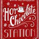 Red Hot Cocoa Bar Sign - Metal Signs, 8 X 12 Inch, Christmas Home Decor & Gifts