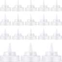 Tioncy 18 Pcs Condiment Squeeze Bottle Replacement Cap Plastic Wide Mouth Squeeze Lids for 63mm Emptying Bottle 2.76inch Natural Cone Tip Dispensing Caps for Kitchen Dining Room Dispenses Sauce
