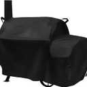 Suphomeware 70 inch Grill Cover for Oklahoma Joe's Longhorn Offset Smoker, Waterproof & Heavy Duty Black Smoker Cover