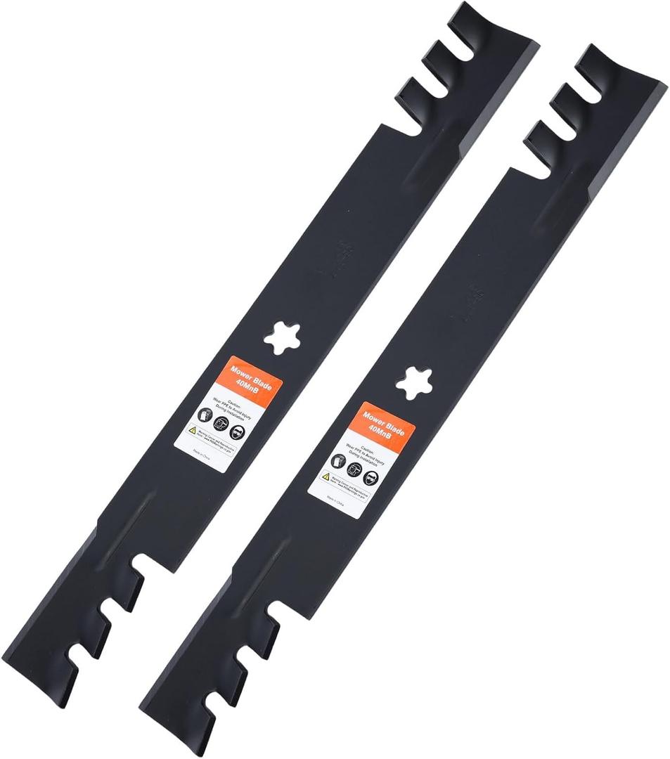 42 Inch Mower Mulching Blades for 134149 138971 Craftsman LT2000 LT1000 Poulan Pro Husqvarna 42" Deck Riding Lawn Mower Replace 532138971 532134149 138498 5-Point Star (2 Pack)