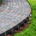 Pushglossy 20 Pcs 65.62ft Metal Paver Edging with Spikes for Paver Projects 39.37" L x 1.2" H Black Bendable Metal Strips Yard Landscape Lawn Edging Border Pathway Divider for Lawn, Garden, Yard