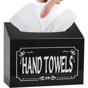 Acrylic Hand Towel Box Cover Compatible with Kleenex Disposable Hand Towels,Wall-Mounted Paper Towel Dispenser for Bathroom, Tabletop, Office, Car