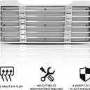 Silver Painted Front Hood Radiator Grille with Bug Screen Compatible With Freightliner M2 2004-2013