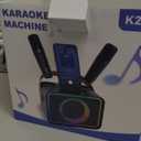 Karaoke Machine,Portable Bluetooth Speaker with 2 Wireless Microphone for Adults & Kids with LED Lights, Karaoke Microphone with PA System Supports USB/TF/AUX,Gift for Party Easter Gifts(Black)