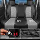 Seat Covers Custom Fit 2023-2026 Honda CR-V, Premium Faux Leather Car Seat Protector, Pet Friendly Interior Cover for CRV(BlackGrey, Full Set)