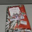 Softalker Christmas Tablecloth Rectangle 60x120 Inch, Winter Xmas Snowman Truck Red Table Cloth, Stain Resistant Farmhouse Table Cover for Holiday, Dinner, Party