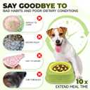 Slow Feeder Dog Bowls Ceramic Puppy Feeding Bowl for Small Dogs Cat Slow Feeder Bowl Protecting Cat and Dog Whiskers Preventing Choking with 2-in-1 Multifunctional Training Whistle