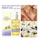 Vanilla Body Oil for Women & All Skin Types - 6.5floz Tahitian Vanilla Scented Body Oil with Vitamin E | Hydrating, Nourishing Dry Skin Moisturizer | Silky Smooth Skin Care | Goda Inspired Fragrance