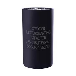 CPT00320 Capacitor 176-216 MFD 330V AC | Compatible with Trane & American Standard Units, Heat Pump and HVAC Systems | Round Dual Run Circular Motor Capacitor