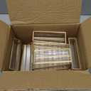 EHWINE 12 Pack Acrylic Sign Holder 4 x 6, Double Sided Gold Picture Frame Stand up Table Top Sign Holders, Clear Display Stand Menu Flyer Holder for Wedding Party