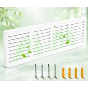 Return Air Grille Cover 32“ x 8.5” (Fits 30 x 6 Duct),Air Return Vent Cover
in White Finish, Straight Blade Design for Wall & Ceiling Installation (milky white)(MDF)