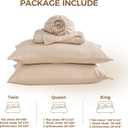 LUTBM King Sheet Set 100% Cotton Bed Sheets Gauze 4 Pcs Muslin Linen Sheets Set 16" Deep Pocket Sheet & Pillowcase Sets Breathable Boho King Soft Bedding Sets for All Season