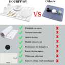 DOUBFIVSY Large Stone Dish Drying Mat for Kitchen Counter, 24"16" Collapsible Kitchen Dish Drying Mat, Absorbent Diatomaceous Earth Bath Mat Quick Dry for Dishes Bottles Cups (Gold, 24" x 16")