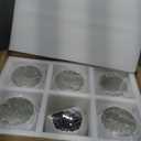 6 Pcs Disco Vase, Silver Mirror Ball Disco Ball Planter 5" X 6" Glass Silver Candle Holder White Vases for Centerpieces Table Decorations Party Wedding Birthday Gift