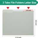 2 x 18 Pack Colored File Folders,1/3-Cut Tab,Letter Size,Durable Paper Folders,Office Supplies(4281U)