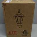 WISBEAM Outdoor Post Light, Pole Lantern, E26 Base 60W Max, Aluminum Housing Plus Glass, Wet Location Rated, ETL Qualified, Bulbs not Included, Black (1 Pack)