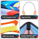 Kite, Large Delta Kites for Kids and Adults, Easy to Fly Rainbow Kites, Durable Multifunctional Beach Kite, Tangle-Free Flight Line, Durable