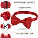 Hercicy 20 Pieces Bow Ties for Men, Formal Satin Solid Tuxedo Adjustable Length Pre Tied Bow Ties for Wedding Celebration (M)