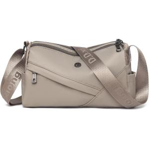 Eslcorri Lightweight Nylon Crossbody Bag for Women, 3 Pocket Casual Shoulder Purse with Adjustable Strap for Travel Daily Use | Well-organized, Neutral, Compact yet spacious, Secure-zippered, Go-to everyday