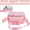 Uygafly Personalized Belt Bag for Women Girls - Fashion Mini Waist Packs with Adjustable Strap - Trendy Travel Fanny Pack Crossbody Bags with Initial Letter - Teen Gifts | Peach,Q
