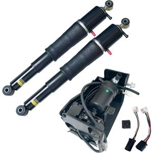 Rear Air Suspension Shocks & Air Compressor Kit for Cadillac Escalade Chevy Avalanche Suburban 1500 Tahoe GMC Yukon XL SUV/Truck Models Years 2002-2014 Replace 25979391 15756926