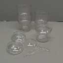 ZEAYEA Set of 6 Clear Acrylic Sugar Bowl, 14 oz Seasoning Box Condiment Pots with Spoon and Lid, Sugar Spice Salt Canister for Home Kitchen, Coffee Bar, Restaurant