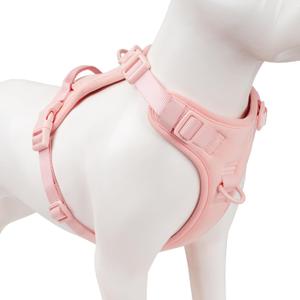 No Pull Dog Harness, Puppy Vest with Front Clip for Small Medium Large Sized Dog(Light Pink,S) (S(Neck:15.7-22.0", Chest:17.3-24.8"))