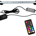15 inches LED Aquarium Light, 2.5W Fish Tank Light Underwater Light Submersible Crystal Glass Lights, 21 LED Beads 12 Colors 19 Modes Brightness Adjustable Memory Function IP68 Waterproof