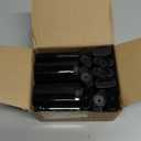 20 Pack 15g Plastic Oval Deodorant Containers Empty Lipstick Balm Tubes Twist-Up Cosmetic Tube Bottle with Cap for DIY Chapstick Lotion Sticks Vials Crayon - Black