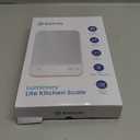 Etekcity Food Kitchen Scale, 22lb Digital Weight Scale Grams and Ounces Rechargeable Waterproof Tool for Weight Loss, Cooking, Baking, Meat, Bread, Large 0.05oz/1g Accuracy (Achromatic White)