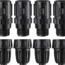 8 Pcs 25 PSI Drip Irrigation Pressure Regulator Faucet Adapter Kit, 4 Pcs 3/4" FHT x 3/4'' MHT Pressure Regulator, 4 Pcs 1/2 Inch Drip Irrigation Tubing Adapter for Drip Irrigation System
