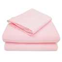 TL Care 100% Natural Cotton Jersey Knit 3-Piece Toddler Sheet Set, Pink, Soft Breathable, for Girls