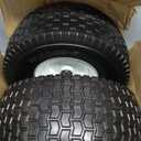 GICOOL 15x6.00-6 Flat Free Lawn Mower Tire and Wheel, 15x6-6nhs Riding Mowers Lawn Tire and Wheel with 3/4" Bearing, 3" Centered Hub, 2 Pack
