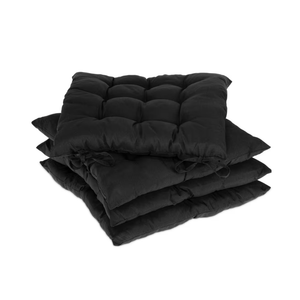 3 PCS Black Chair Cushions