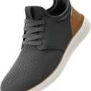 VILOCY Mens Slip On Casual Dress Shoes Hands Free Fashion Sneakers Mesh Tennis Walking Work Shoes Comfortable Breathable Lightweight Non Slip (13 Wide, Grey)