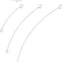 925 Sterling Silver Necklace Extender Sterling Silver Necklace Chain Extenders for Women Chain Bracelet Anklet Jewelry Extension for Necklaces, 3 Piece Set (2, 4, 6 Inches)